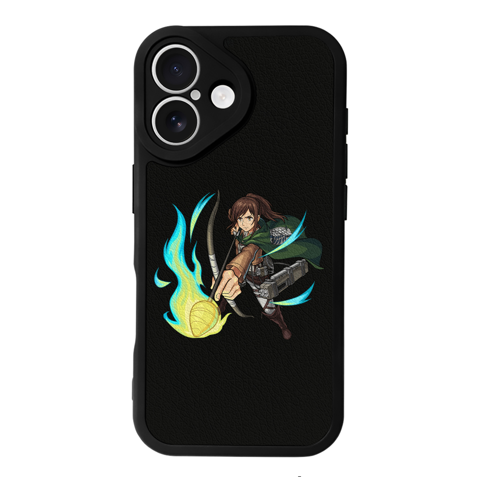 （画像用） 進撃の巨人 サシャ·ブラウス Attack on Titan Sasha Blaus 【iPhone 16シリーズ対応】シリコンスマホケース（レザー調） 材質：シリコン